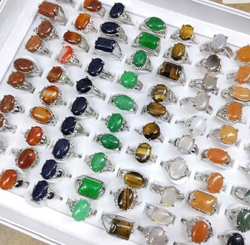 Natural Stone Variety Ring Tray 100pcs