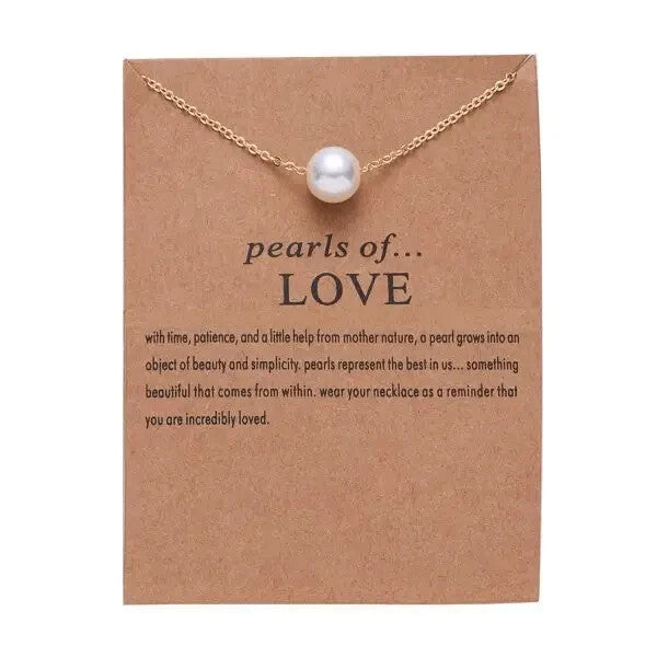 Single Pearl of Love Necklace - Gold Chain Gift5