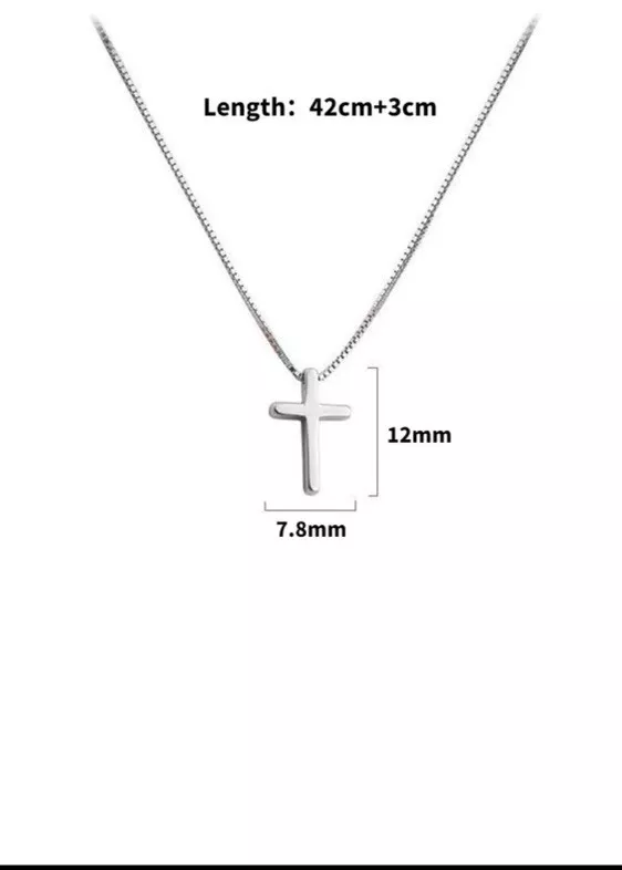 Cross Pendant Necklace for Men Women Box Chain 16-18 in adjustable1