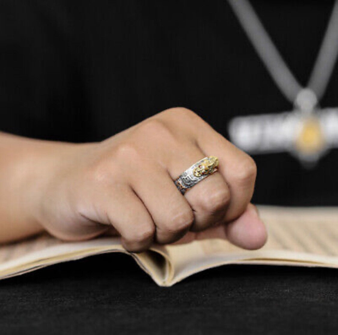 1x Adjustable Feng Shui Pixiu Mani Mantra Protection Wealth Ring Quality Lucky6