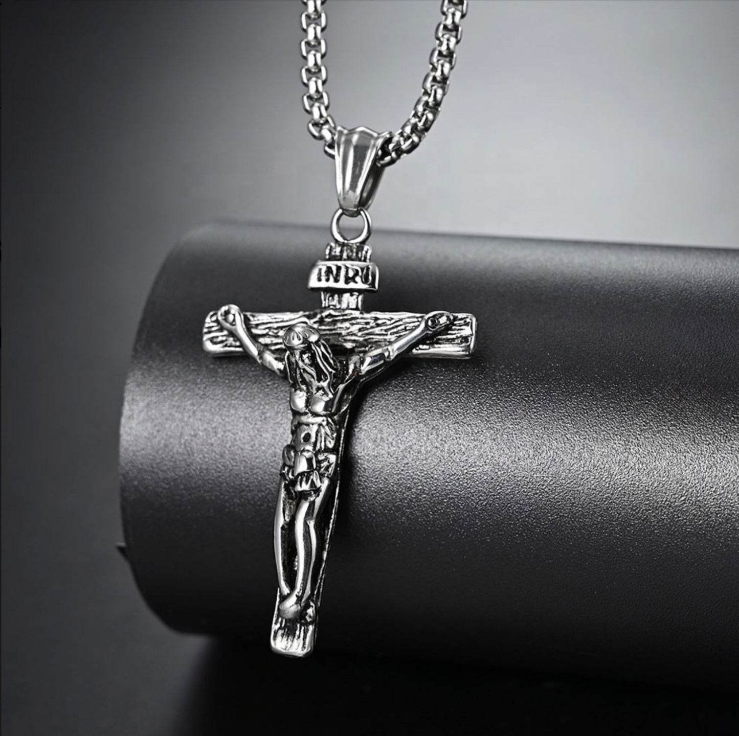 Men Christ Jesus Nail Wooden Cross Pendant Necklace Christian Jewelry Chain 24’’2