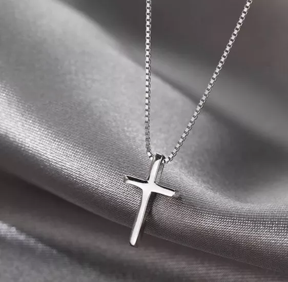 Cross Pendant Necklace for Men Women Box Chain 16-18 in adjustable3