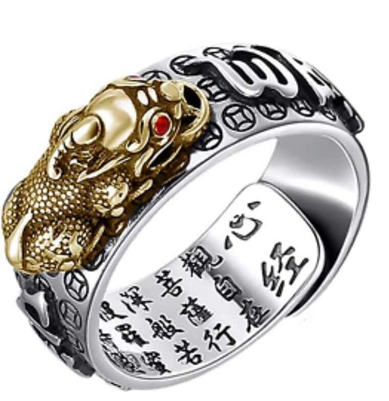 1x Adjustable Feng Shui Pixiu Mani Mantra Protection Wealth Ring Quality Lucky0