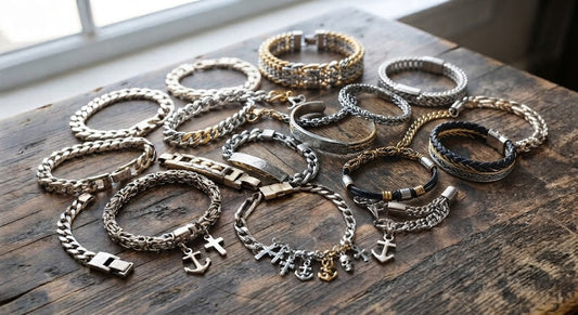 Random Stainless Steel Mens Bracelets