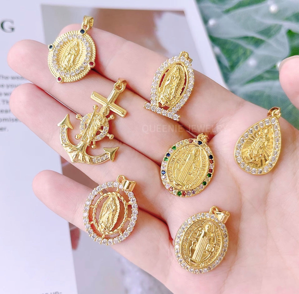 Random Religious Pendants Gold Plated