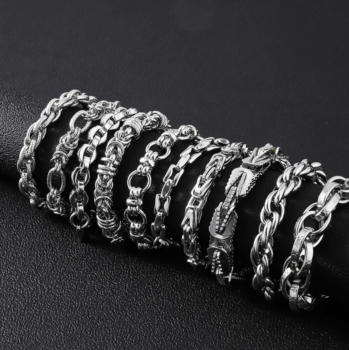 Random Stainless Steel Mens Bracelets
